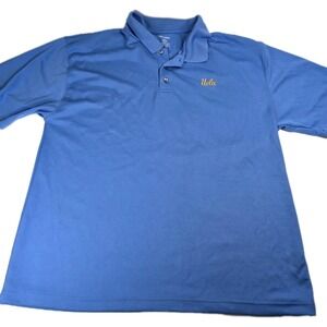 UCLA‎ Polo Shirt Mens 2XL Blue Pro Edge Performance Golf Embroidered Logo NCAA